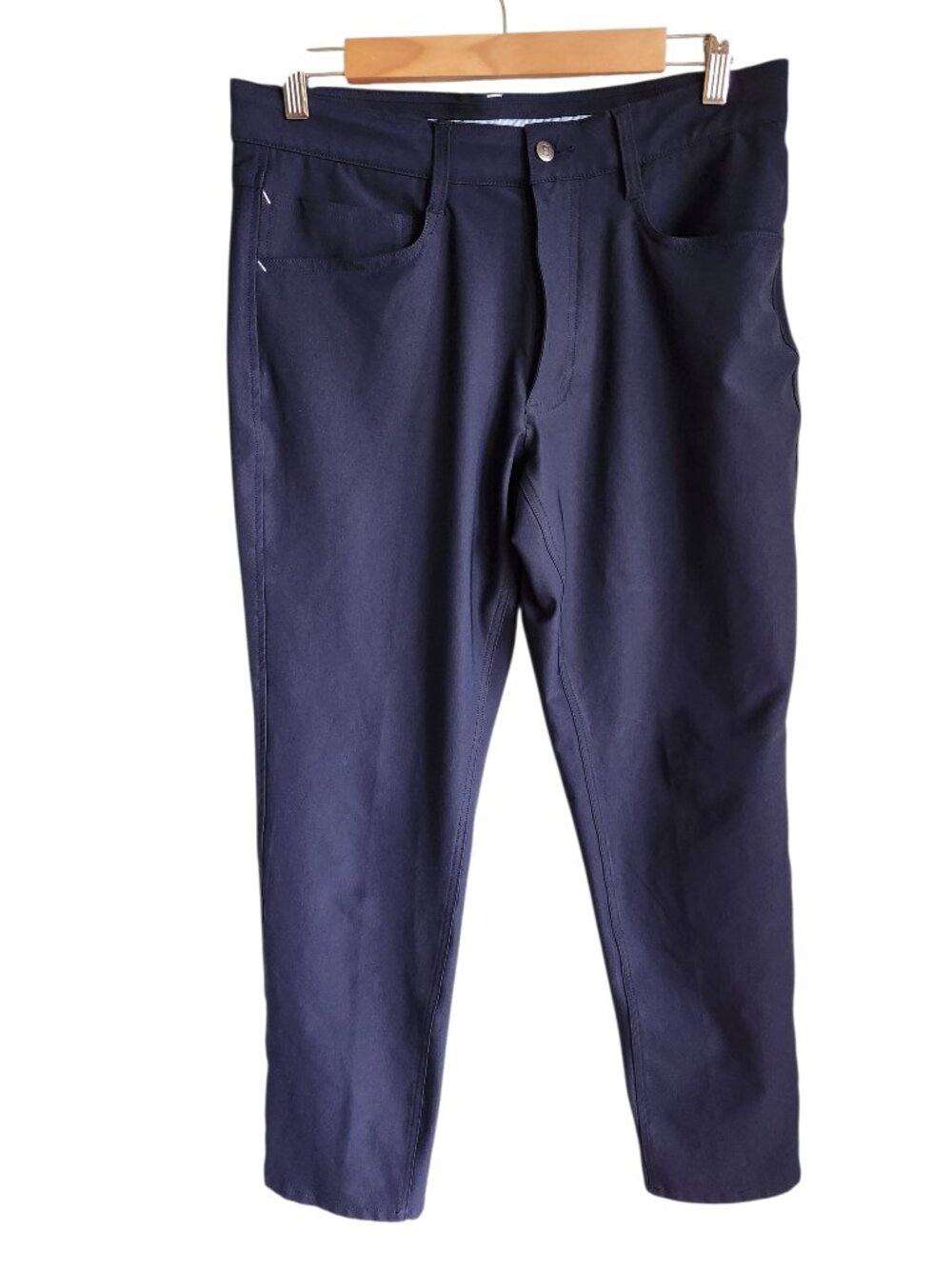 Footjoy Pants Men's Blue Navy 32x32 Chinos Golf Pant Flat Front Performance